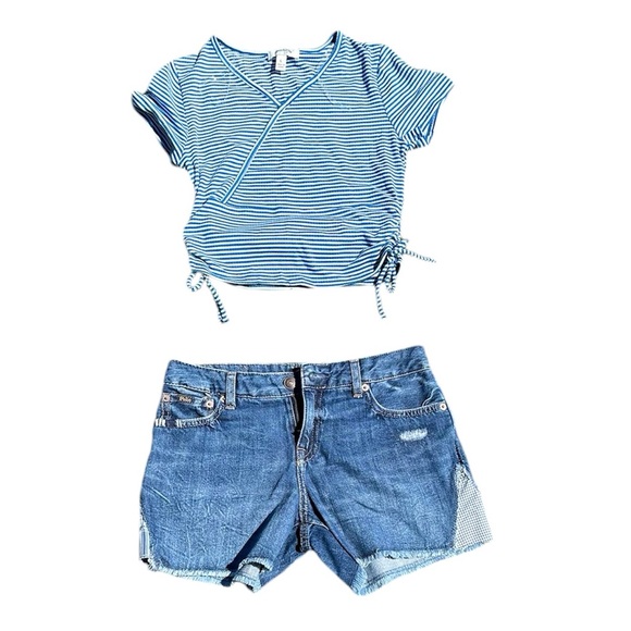 Speechless Navy Shirt Sz LG & Polo Blue Short Sz 14 Set Ret $95 - Picture 1 of 2
